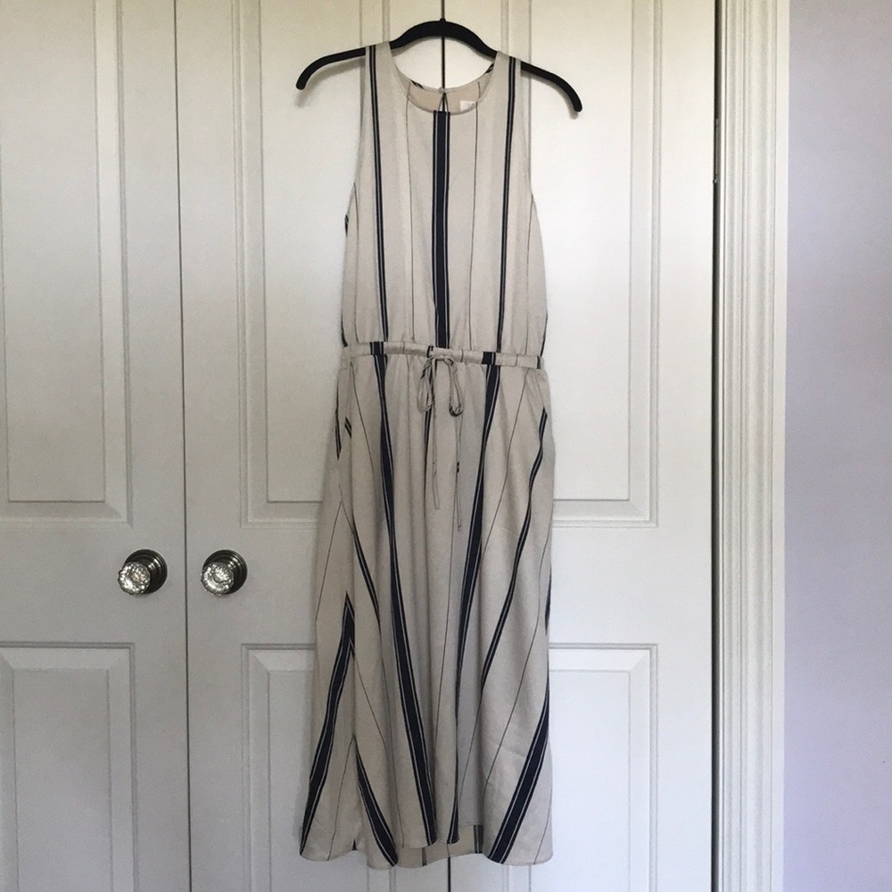 LOFT Vertical Stripe Maxi Dress